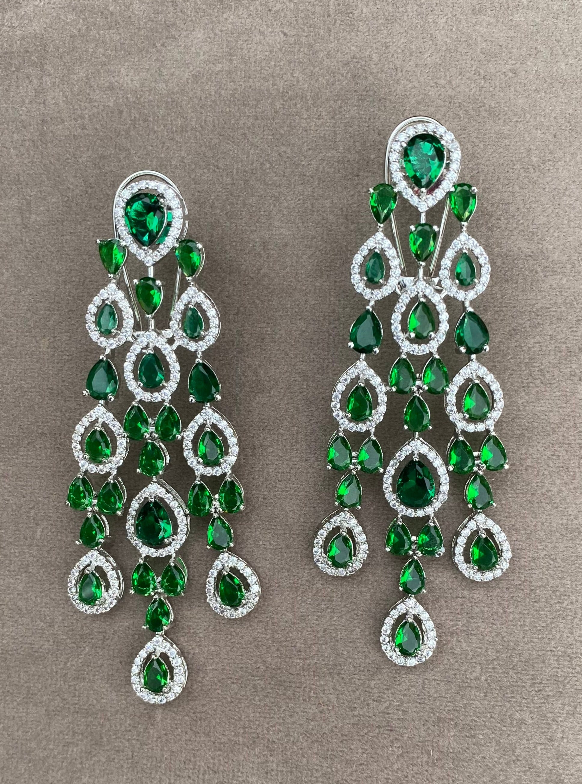 Emerald Cut Diamond Drop Earrings  Valobra Jewelry
