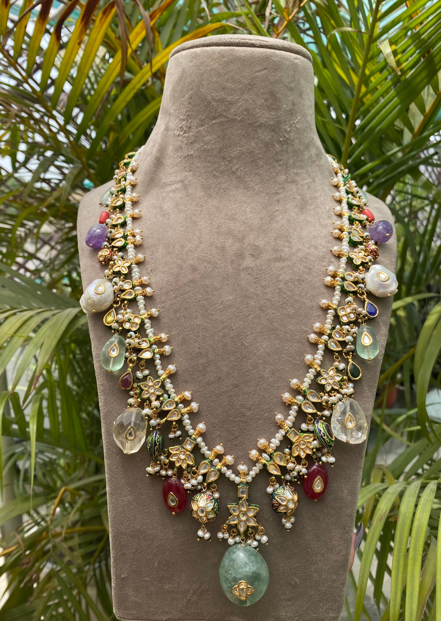 The Bhuvi multi - colored necklace